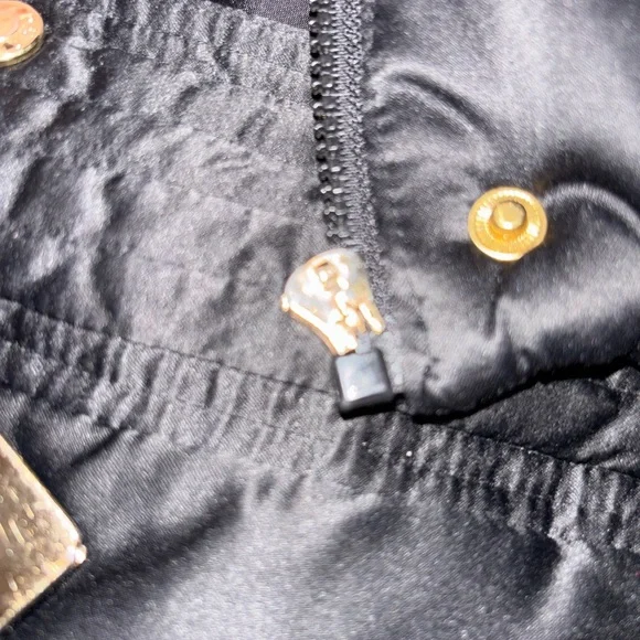 Baby Phat Satin Black Puffer Coat with Faux Fur Hood - Picture 4 of 8